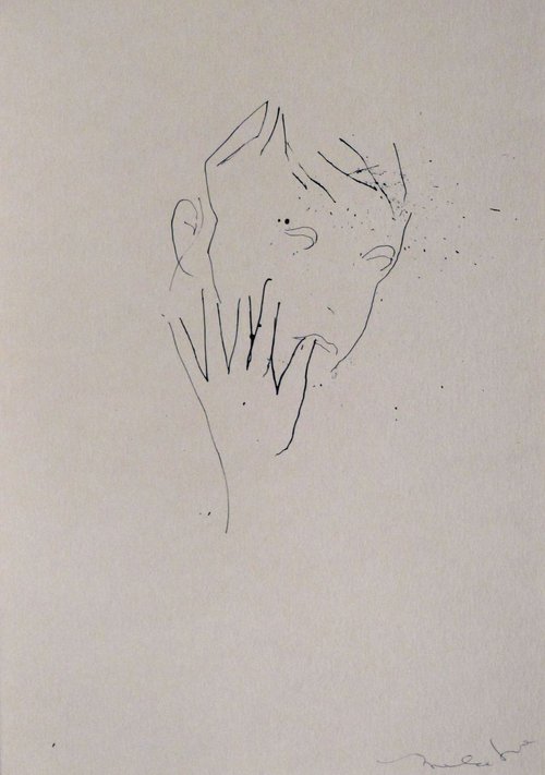 Spontaneous portrait, 29x21 cm by Frederic Belaubre