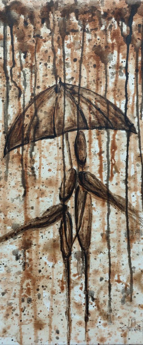 Two in the rain by Eugene Gorbachenko