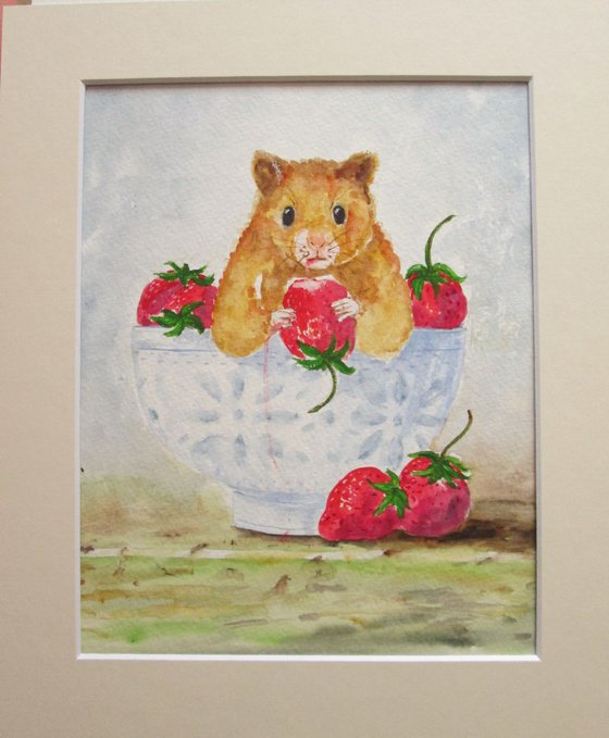 Strawberries and cute Animal