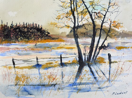 Winter light-watercolor