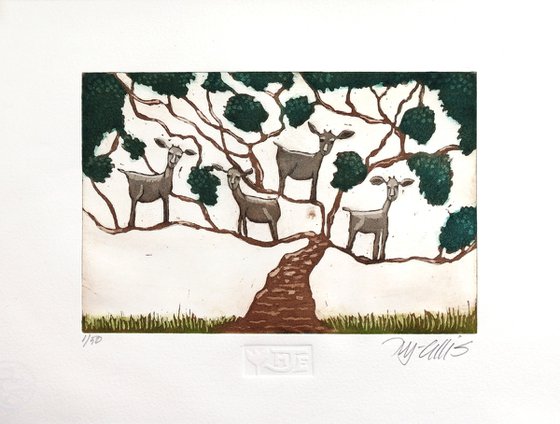 a set of Goat prints