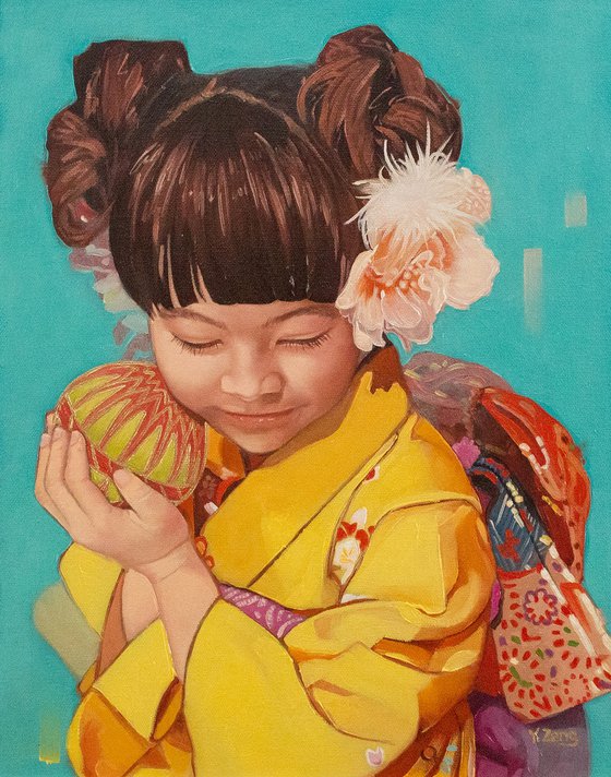 Kimono girl portrait