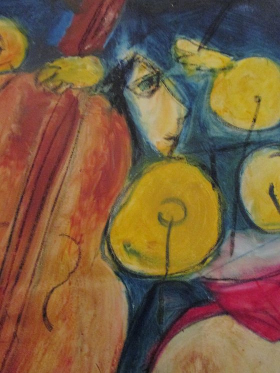 jazz musictime oil on canvas 31,5 x 39,3