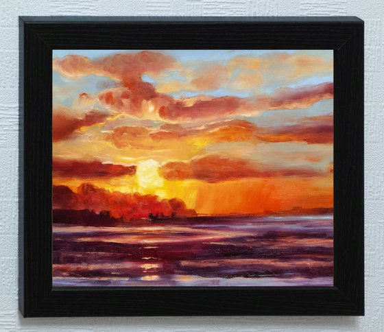 Sunset IOW, seascape and cloudscape