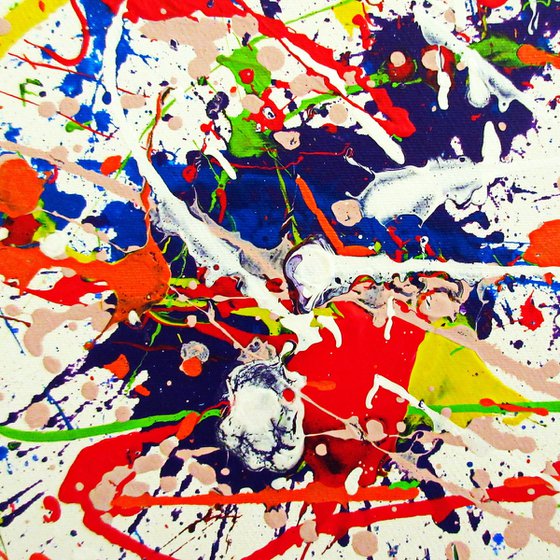 EASY OVREFLOW, J. POLLOCK MODE, XL,  framed