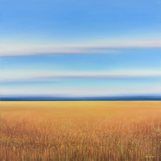 Golden Glow - Blue Sky Landscape