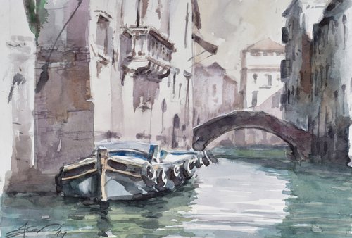 Canal in Venice by Goran Žigolić Watercolors