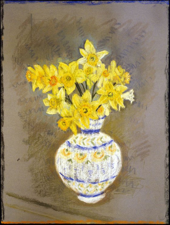 Daffodils in Greek Vase
