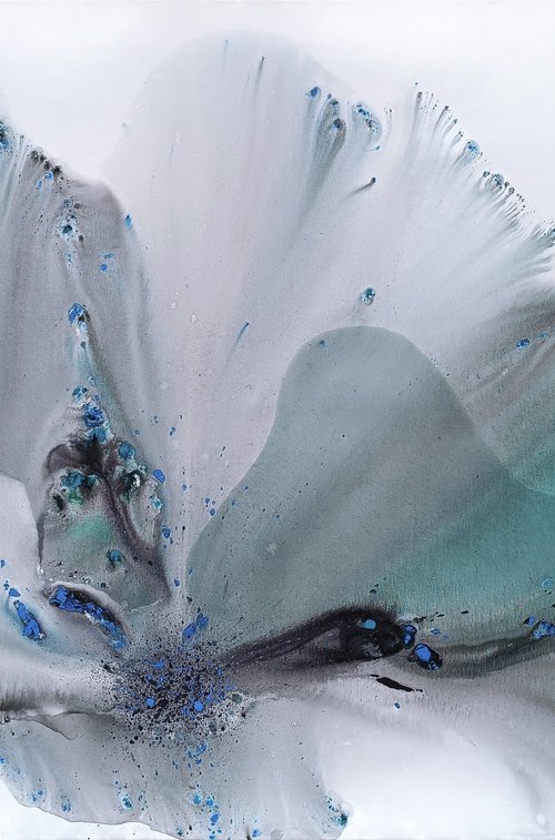 Nature 584 — Abstract Cobalt Bloom by Muriel Napoli