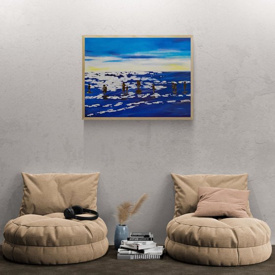 Blue Sea Silhouettes