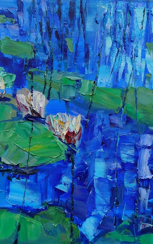 The Emerald Sanctuary of Water Lilies by Dalia Visockaite Kisieliene