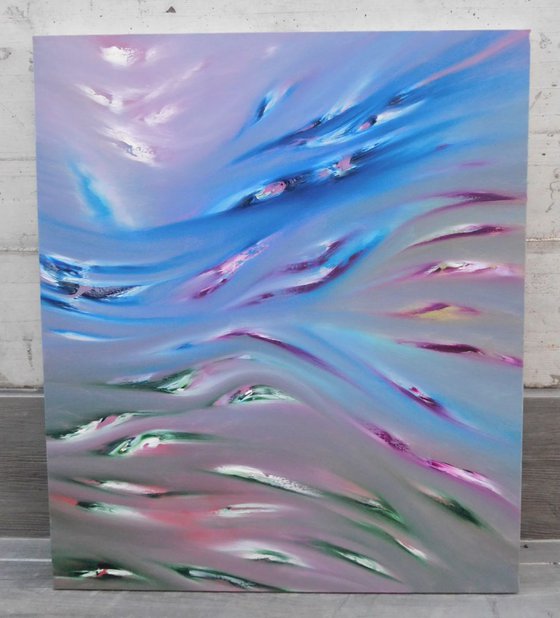 Distracted dreams II  - 60x70 cm, Original abstract painting, oil on canvas