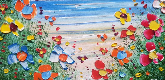 "The Beach & Flowers in Love"