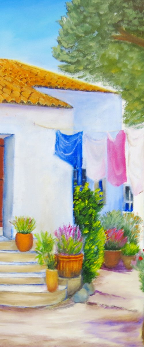 Laundry Day in Tuscany by Maureen Greenwood