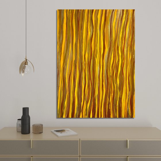 Hand-painted Yellow Gold