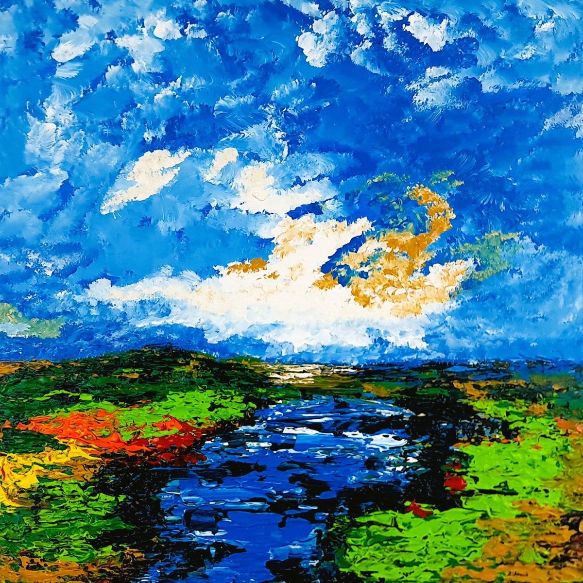  Abstract Landscape By Daniel Urbani?k, 20 X 20, Artwork For Sale On Artfinder
