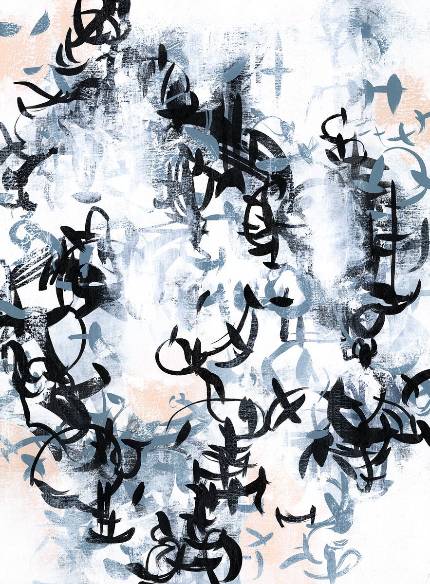 Organic Abstract Acrylic Painting By Sara Richardson Artist, 18 X 24", Devoted No.4, Original Artwork