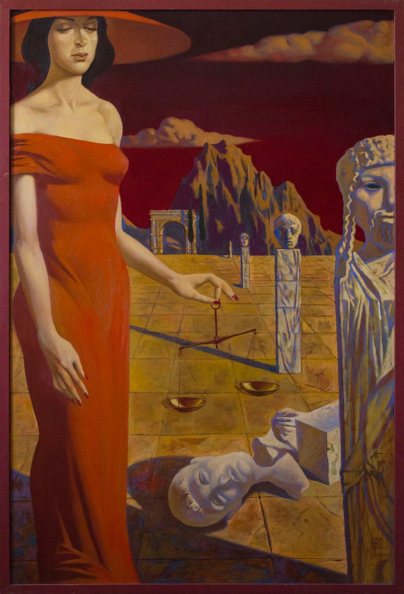 Photorealistic Portrait Oil Painting By Yaroslav Kurbanov, 31 X 47", Cleopatra, Original Artwork