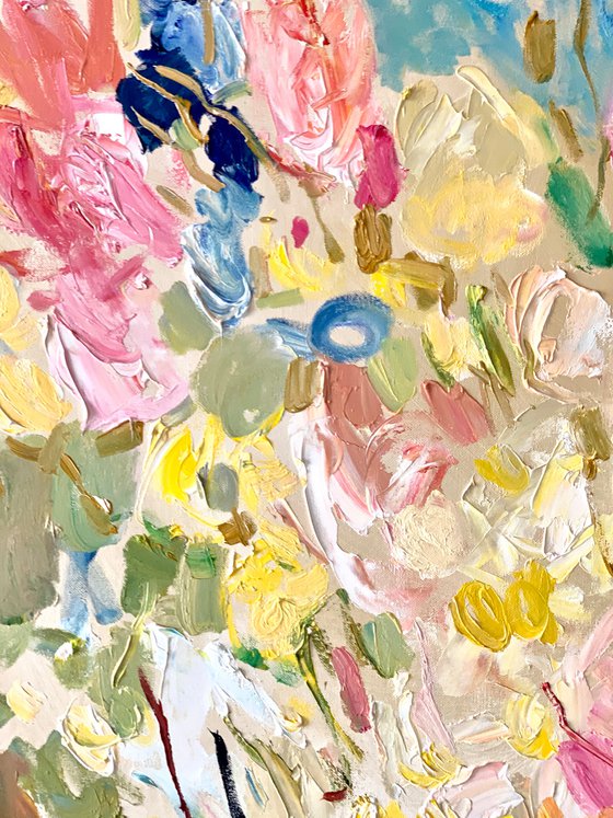 Spring flowers. Bright day.