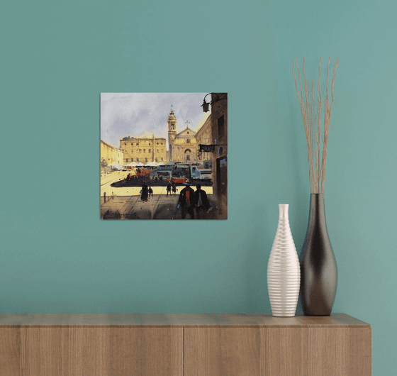 The Market Square of the Italian town of Jesi