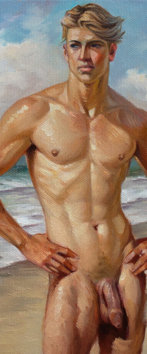 NAKED MAN BY THE SEA by Yaroslav Sobol