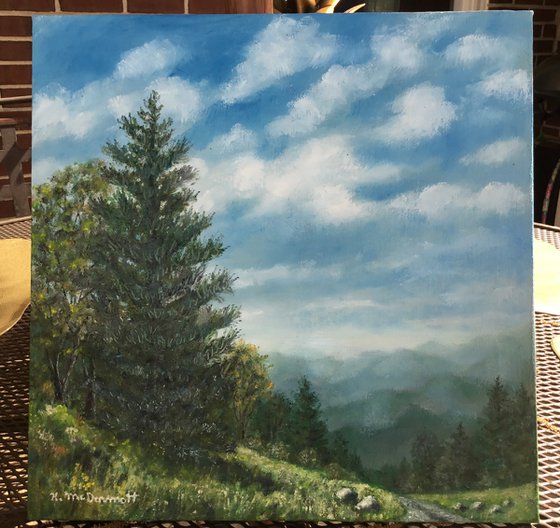 TENNESSEE HILLS - oil 12X12 (SOLD)