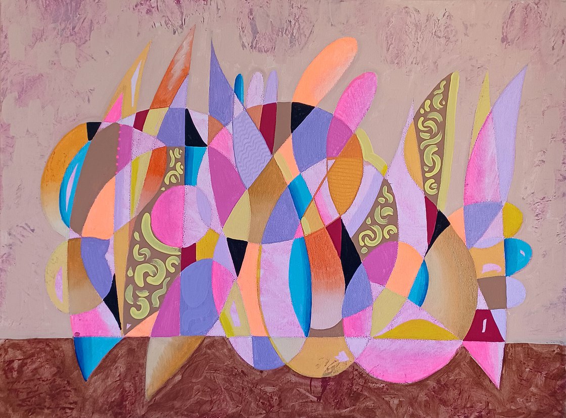 Musical suite for solo instrument Acrylic painting by Van Hovak 