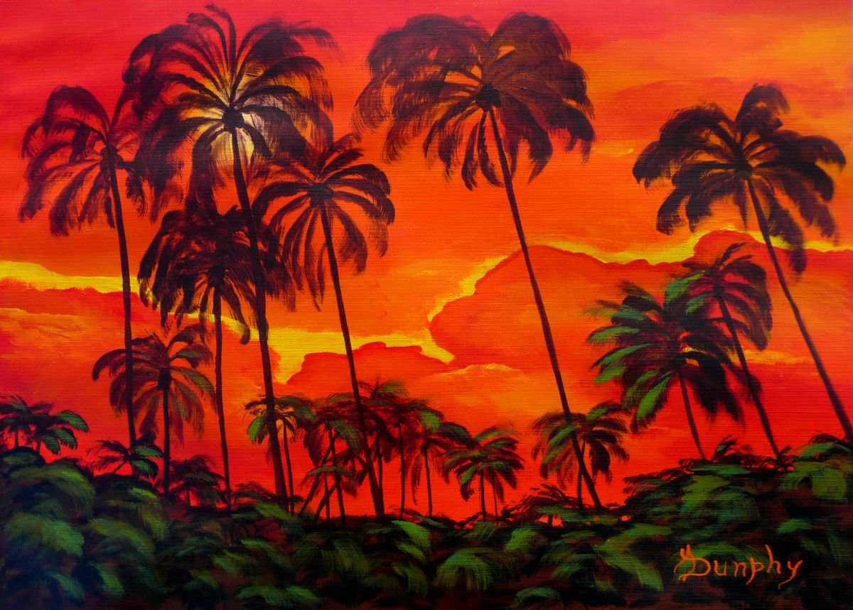 Sunset Palms by Dunphy Fine Art