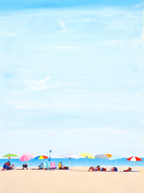 Umbrellas shoreline V9