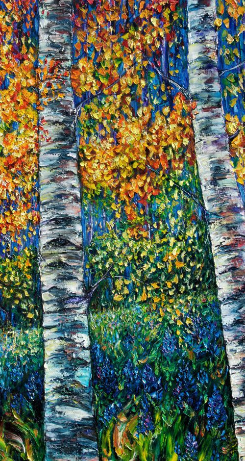 The Aspen Blues PALETTE KNIFE by Lena Owens at OLena Art