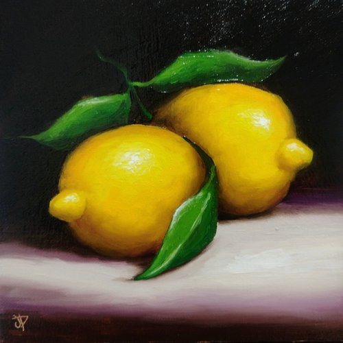 Lemons still life by Jane Palmer Art