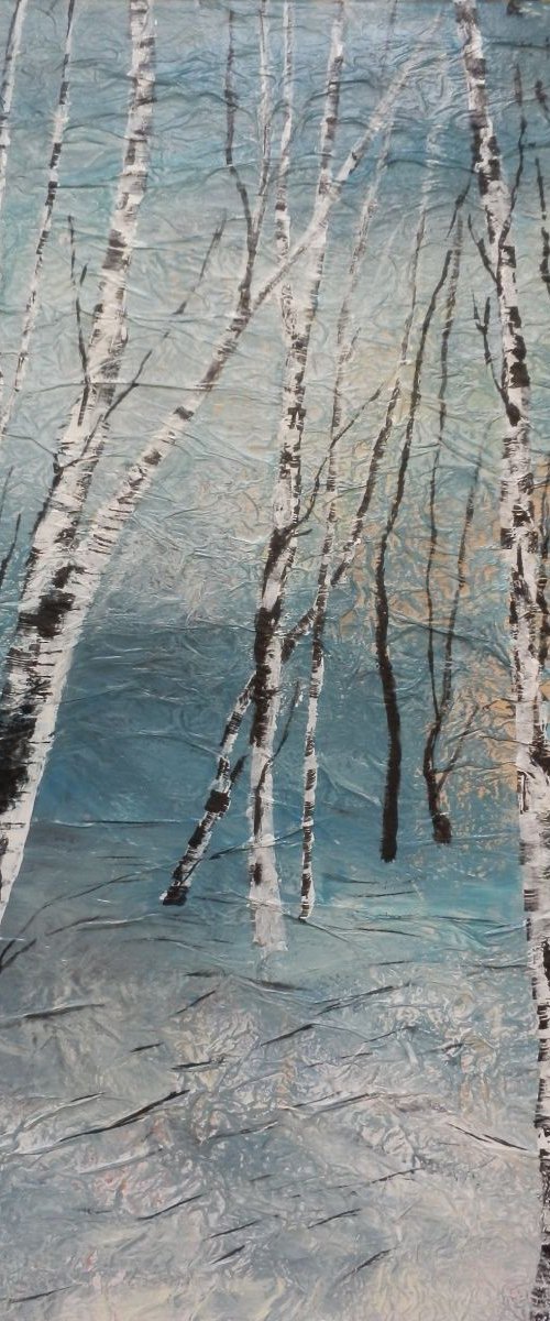 Cluster of birches by Maria Karalyos