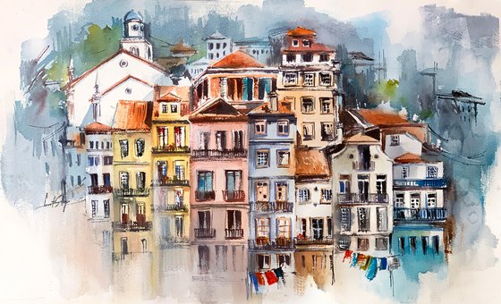 Porto Cityscape Colourful Houses