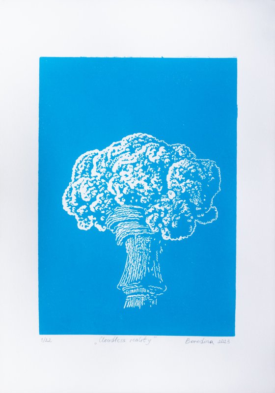 Cloudless Reality – Limited Edition Linocut