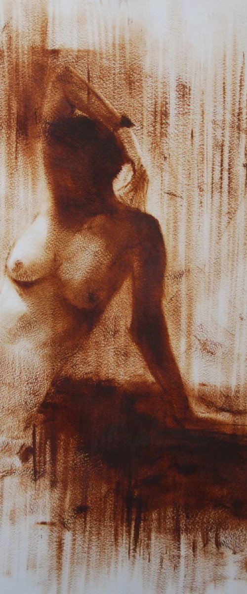 Nude Oil Painting on Canvas "She" by Yuri Pysar