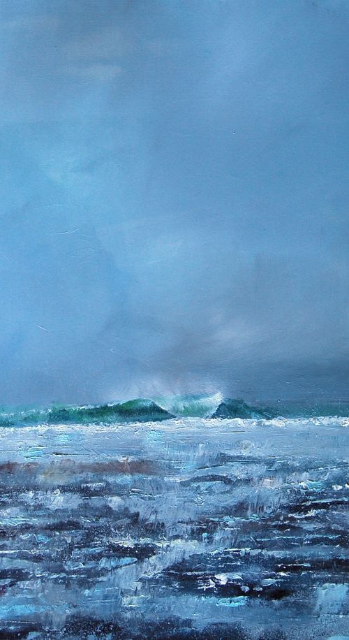 Reef break low tide by Trevor Salisbury
