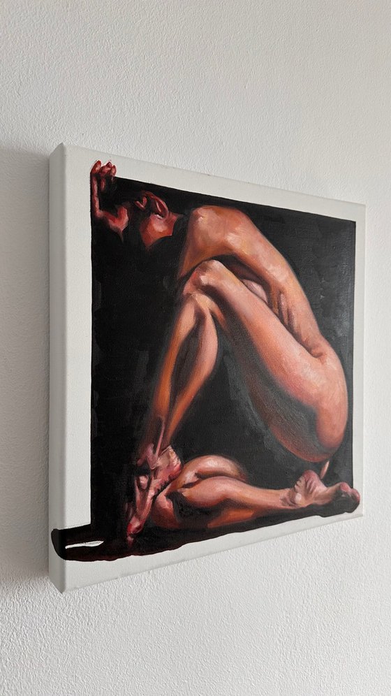 Within Myself - Female Nude in Black Space