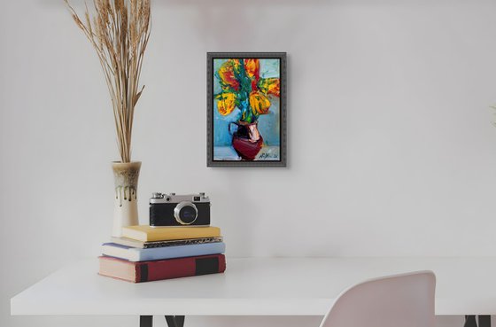 Yellow Tulips in a Jug