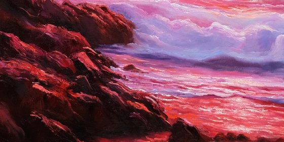 Red Seascape Fantasy