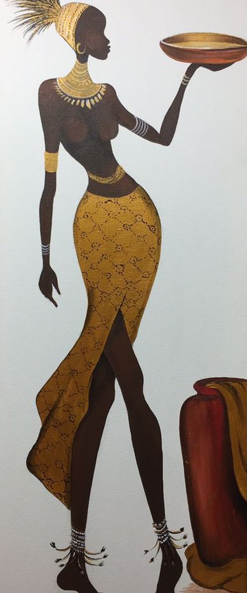 African woman. Gold by Eka Peradze