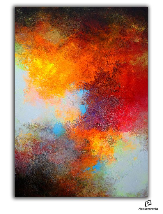 150x100cm. / extra large painting / Tenderness