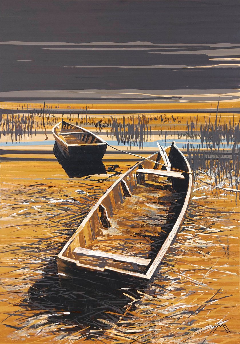 Fishing boats in Nida by Marius Morkunas