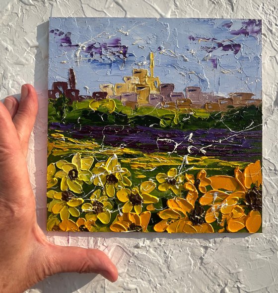 Provence Sunflower Field Art