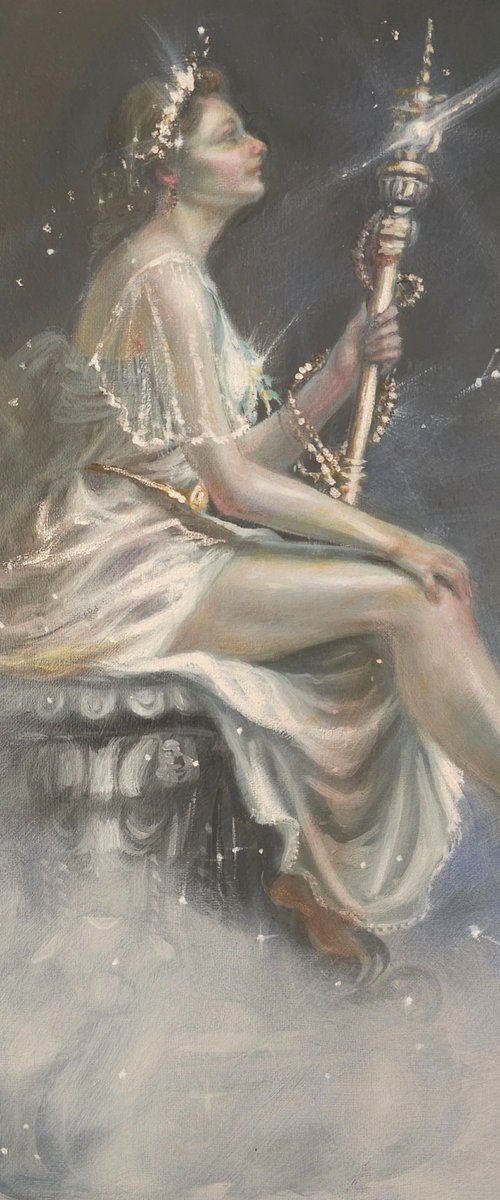 Gloriana, Celestial Realism Oil Painting by Ellisa Hague