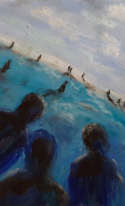 Humans at the beach by Leezee Lee ( Georgiana L. Nicolae)