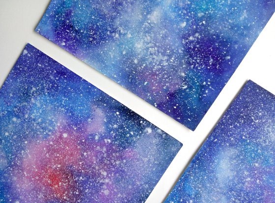 Cosmology, SET OF 3 PAINTINGS