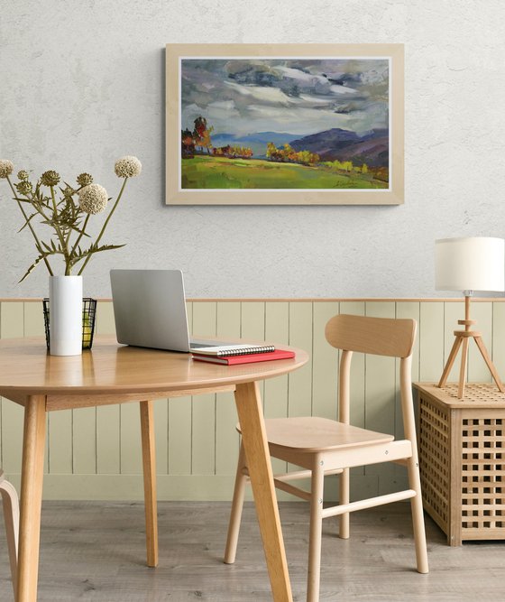 Autumn storm in the mountains