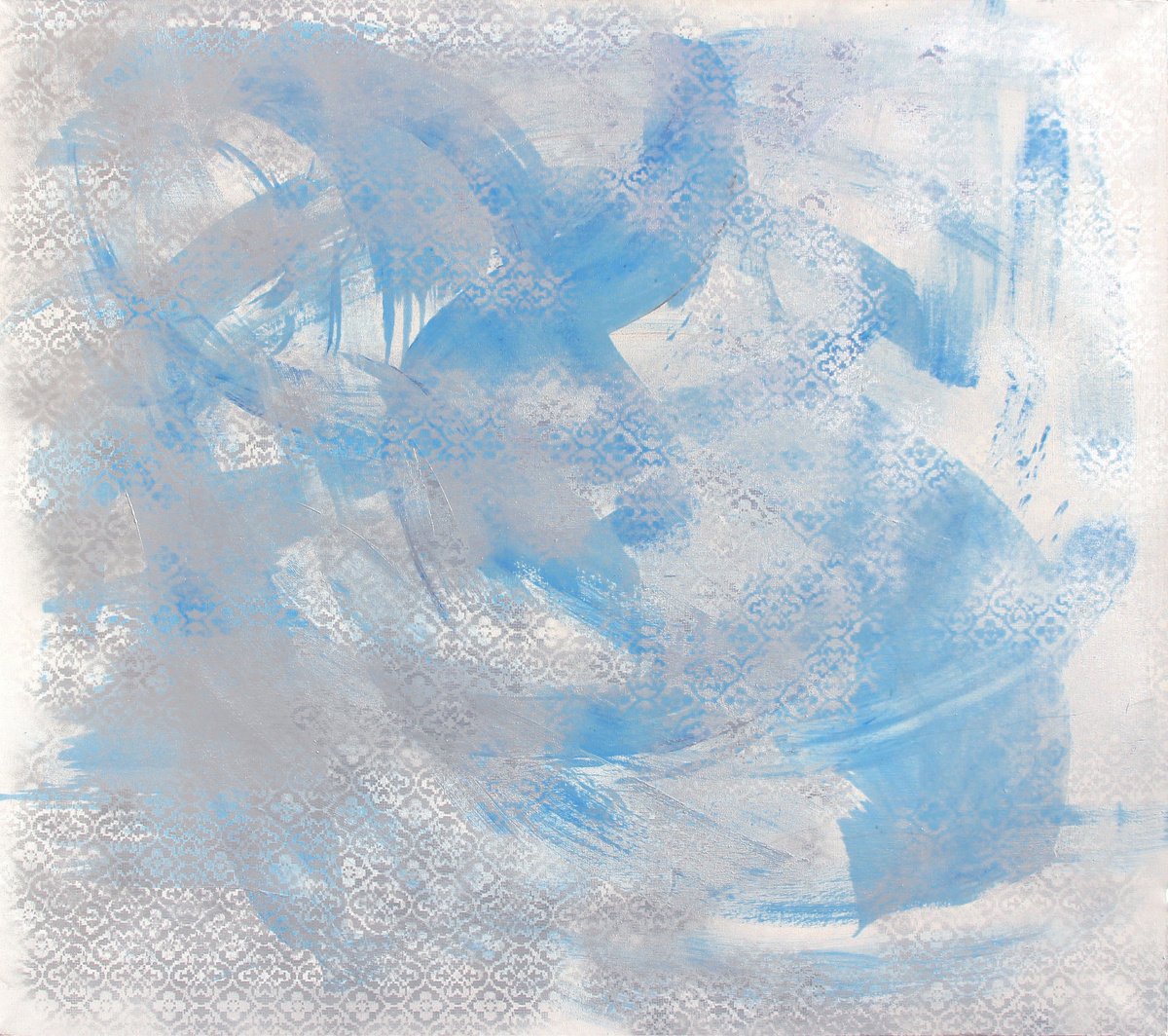 Abstract Acrylic Painting By Anatoliy Menkiv, 49 X 43, Reflections Of Serenity, Original Artwork