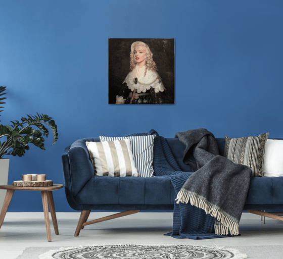 Marilyn Monroe versus Aegje Hasselaer (orignal Michiel Jansz van Mierevelt 1640)