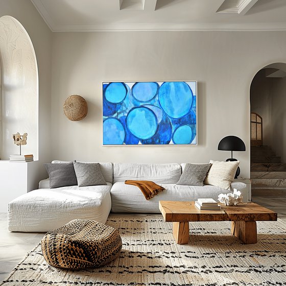 Large Blue Wall Art